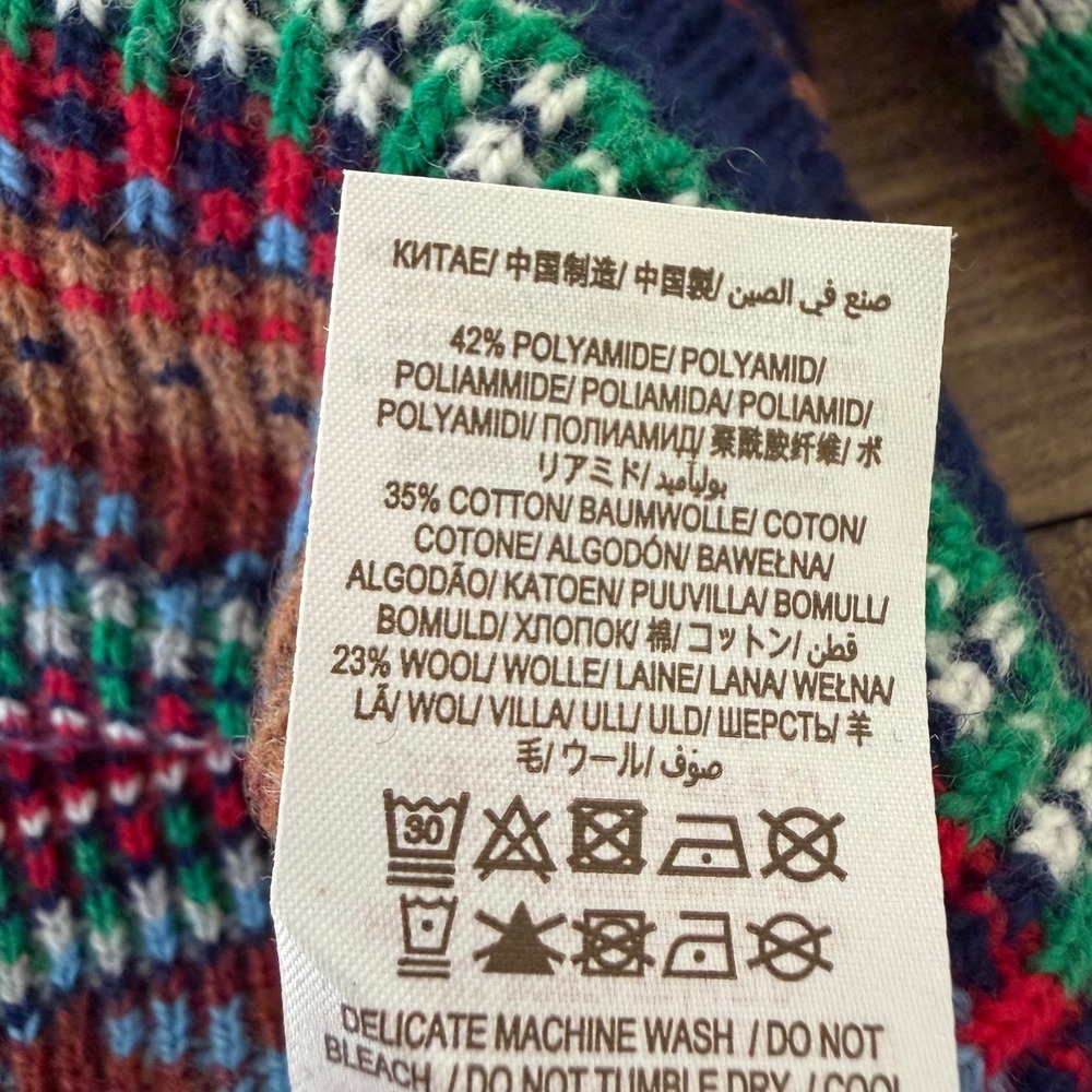 Baby Boden Kids Christmas Reindeer Fair Isle Knit Sweater Blue 3-4Y - Picture 5 of 7